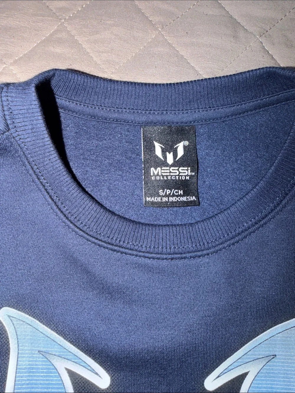 Old Navy Boys Navy 'Messi' Logo Crewneck Sweatshirt